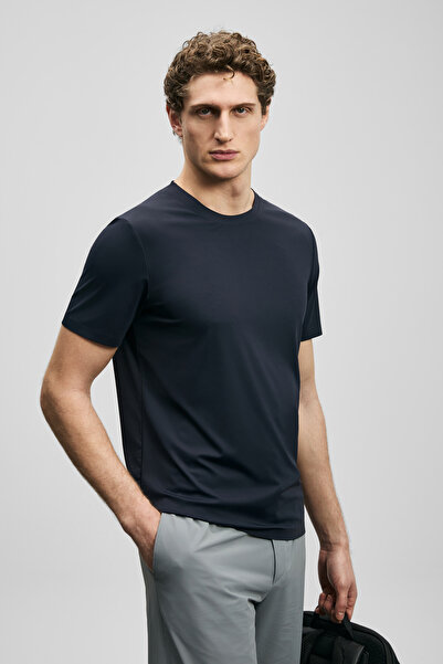 Lufian Altero Modern Graphic T-Shirt Navy Blue