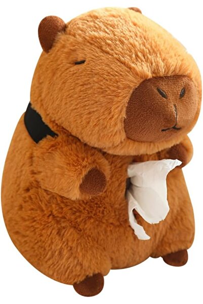 Arabest Cute Tissue Holder Box Plush Capybara Tissue Holder Hanging Car Tissu...