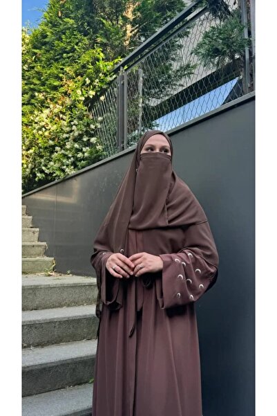 EYMAHCA Ay Nakışlı Abaya + Jile