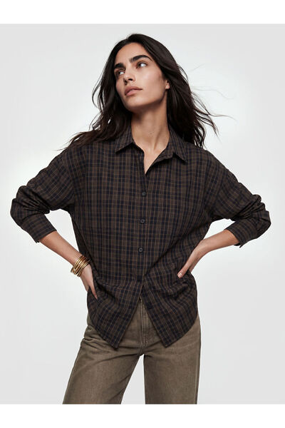 LC Waikiki Esvab • Modern & Distinctive Checkered Embroidered Loose Fit Women...