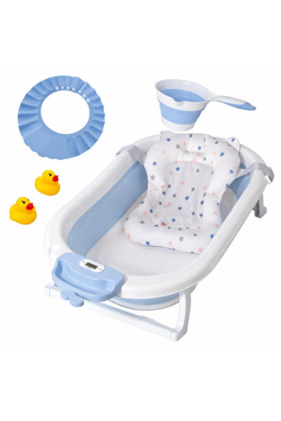 Little Mom Cada pliabila bebe cu suport, pernuta anatomica, termometru si acc...