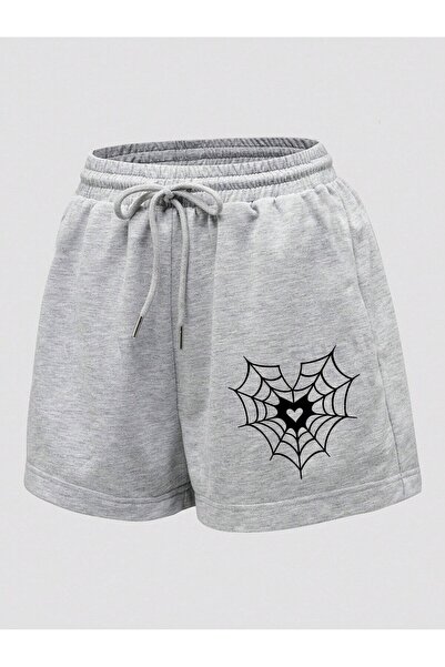 Gollinger Γυναικείο χτενισμένο βαμβακερό σορτς με ελαστικό κορδόνι και στάμπα...