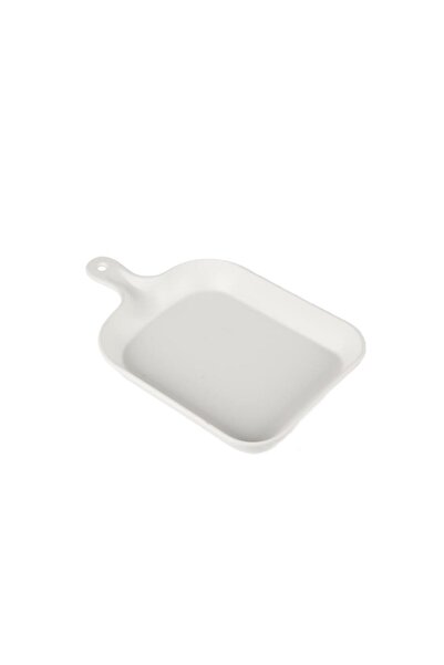 Globy Presentation Plate with Handle White 30×20×4 cm