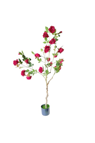 AFO Κορυφαίας ποιότητας τεχνητό φυτό Κόκκινες Τριαντάφυλλες Συκαμόρε 140 εκ.