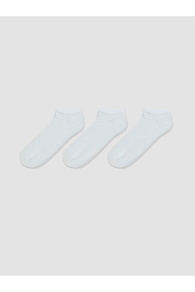 LC Waikiki White Men's Bamboo Booties Socks 3-Pack