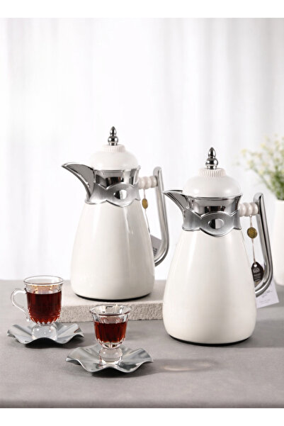 ALQANNAS Trumus 2-Piece Set for Tea and Coffee, Stainless Steel on the Outsid...