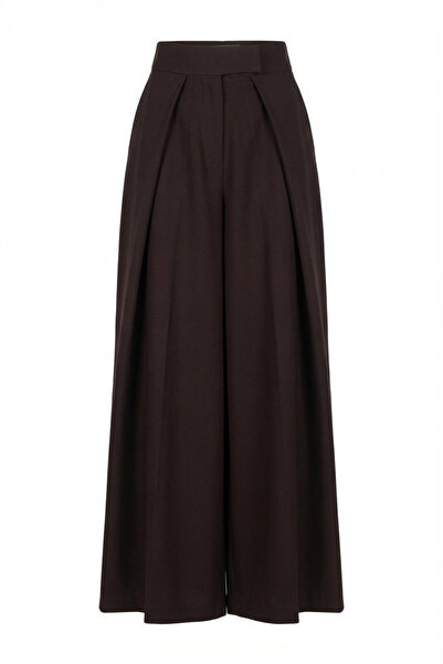 HAZELANNA Καφέ Ιαπωνικό υφασμάτινο παντελόνι