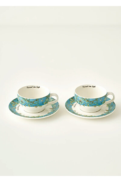 Bella Maison Van Gogh Almond Blossom 2'li Çay Fincanı Seti Turkuaz (270 cc)