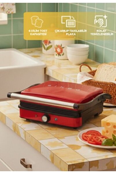 Sinbo Ssm-2571 Toaster – Removable Plate & 180 Degree Openable Body