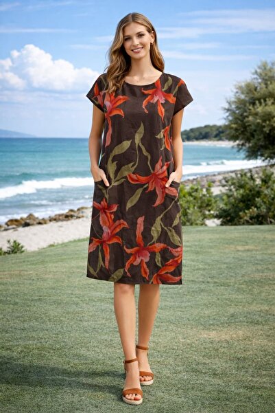 yb yağmur butik Εισαγόμενο φόρεμα καμιζόλα με πλαϊνές τσέπες