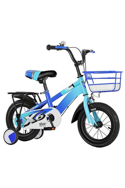 Ma Baby 14 inch Kids Bike, with Training Wheels and Basket, Rear Seat and Adj...