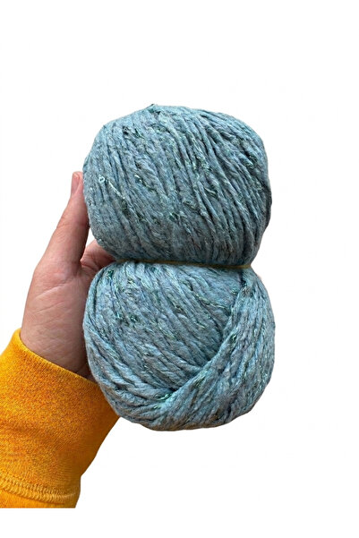Yüniko's 950 Gram (8-9 Adet) Hem Simli Hem Pullu Pamuk - Yün Çok Yumuşak ve Ç...