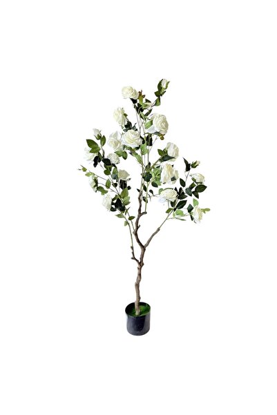 AFO Κορυφαίας ποιότητας τεχνητά τριαντάφυλλα λευκά 140 εκ.