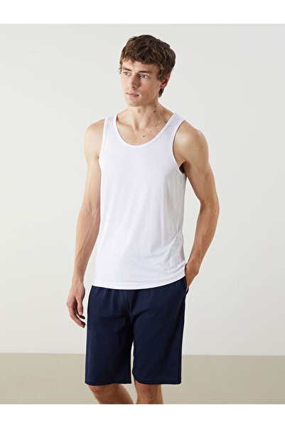 LC Waikiki White U Neck Combed Cotton Men's Premium Undershirt