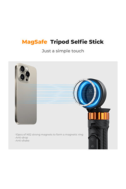 K&F CONCEPT iPhone Uyumlu MagSafe Selfie Çubuğu & Tripod (162cm)