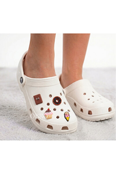 OBRO Set of 4 Jibbitz for Crocs Clogs – Sweets and Desserts Charms, Decorativ...