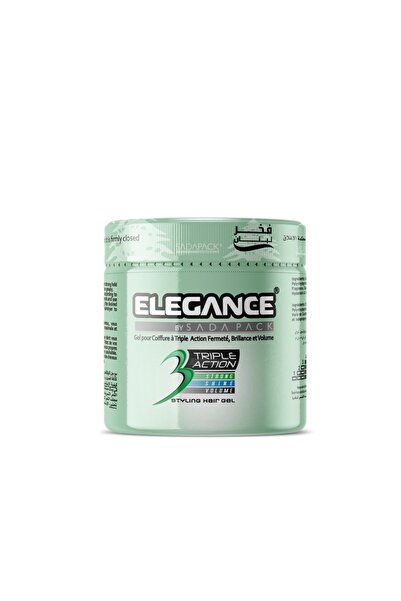 Elsada Elegance Triple Action Hair Gel – Green, 250ml – Strong Hold, Glossy F...