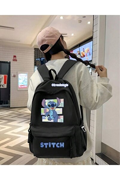 DEEFWEAR Harajuku Blue Character Street Printed School, Classroom, Course, Ba...