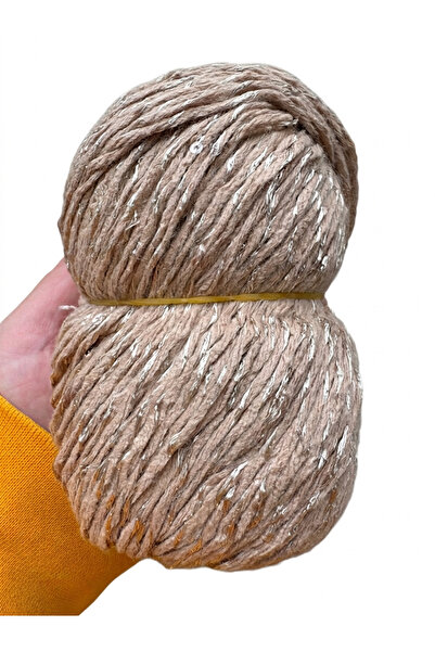 Yüniko's 950 Gram (8-9 Adet) Hem Simli Hem Pullu Pamuk - Yün Çok Yumuşak ve Ç...