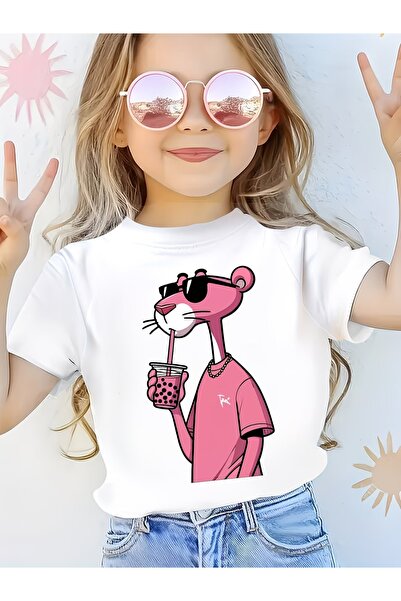 PixelWear Bubble Pink Panther Kids Unisex Oversize T-Shirt