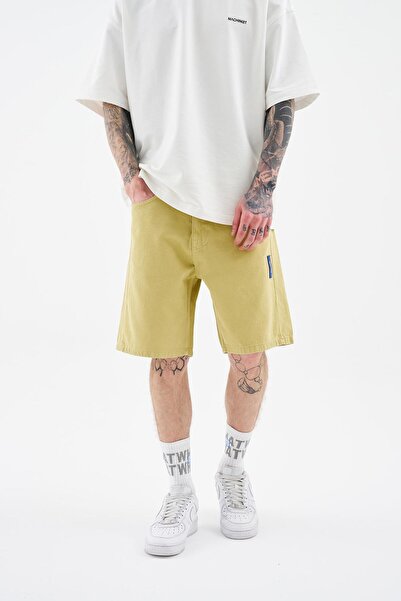 Machinist Men's m Logo Jean Shorts Light Beige