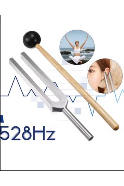SimpluAcasa Therapeutic Musical Tuning Fork 528 Hz, Aluminum Alloy, Wooden Ma...