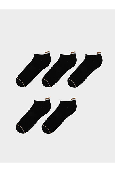 LC Waikiki Black Men's Booties Socks 5-Piece