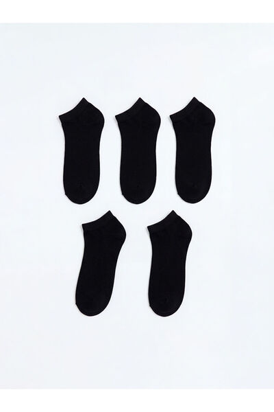 LC Waikiki Black Men's Bamboo Booties Socks 5-Pack