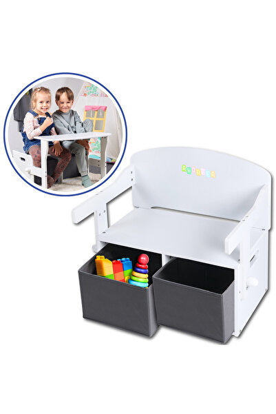 Suporto Suporto 3-in-1 Convertible Children's Bench, with Table and Storage, ...