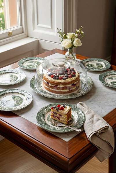 Fecra Vintage Emerald 8 Parça Sunum Seti