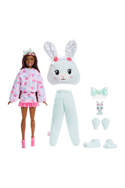 mattel Barbie Cutie Reveal Doll & Accessories, Cuddly Series Bunny