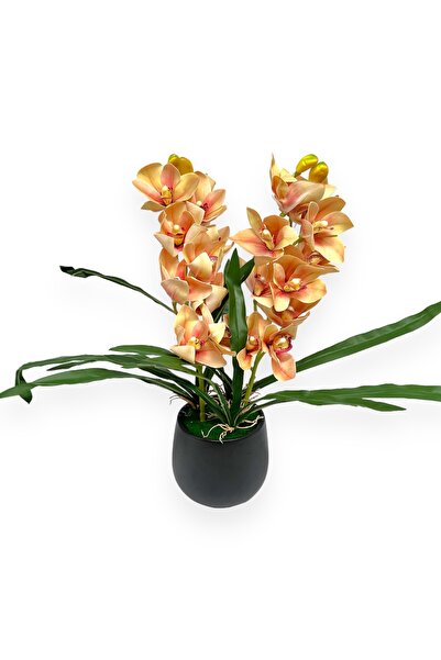 AFO Ghiveci cu 2 Fire Orhidee Cymbidium Artificiala In Ghiveci - Frez