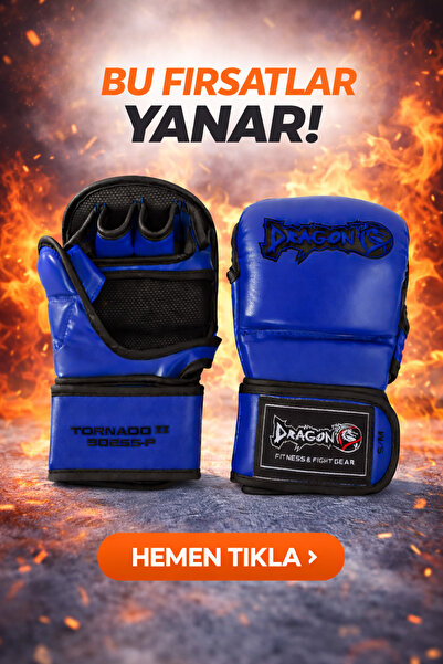 Dragondo MMA Eldiveni Tornado II – Yarım Parmak Darbe Koruma, Kick Boks & Fit...