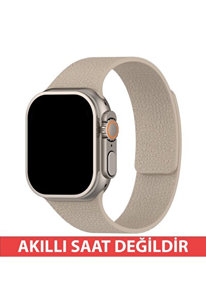 Dexmon Apple Watch 11 10 9 8 7 6 SE - 38 40 41 42mm Uyumlu Deri Görünümlü Sil...