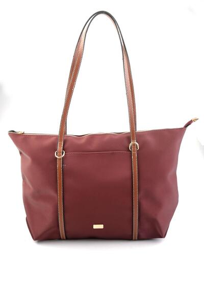 Bambi Bordo Kumaş Kadın Omuz Çantası C06960223304