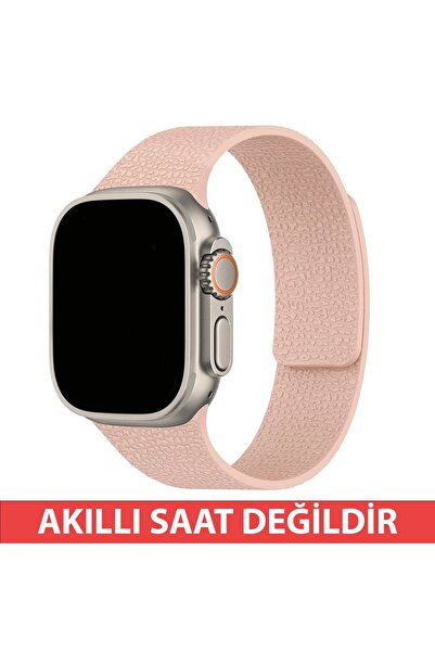 Dexmon Apple Watch 11 10 9 8 7 6 SE - 38 40 41 42mm Uyumlu Deri Görünümlü Sil...