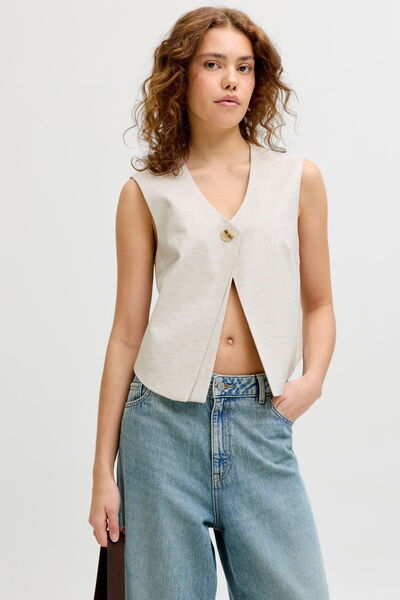 Jack & Jones Women's Buttoned Vest - Siva