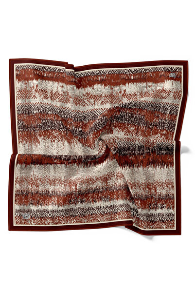 Levidor Crystal Scarf Wave Pattern Burgundy