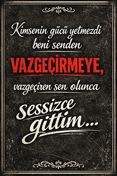 Hayal Poster Kimsenin Gücü Yetmezdi Retro Ahşap Poster 20x30