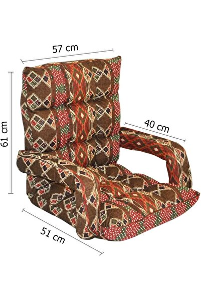 EasyLife Thick Padded Floor Chair Adjustable Backrest Folding Comfortable Sea...