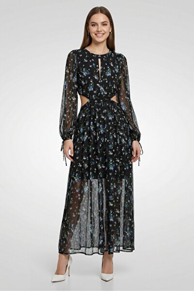 Maje Women Floral Print Maxi Dress, Multicolor