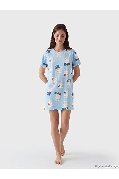 LC Waikiki I Zero Roba Yaka Printed Women's Nightgown from Freezen Store