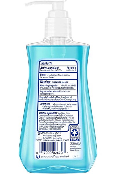 Dial Antibacterial Liquid Hand Soap with Moisturizer, Spring Water, 7.5 Ounce