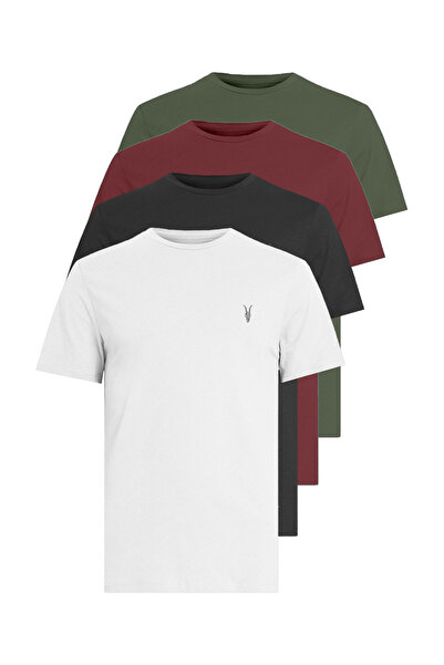 Alvora Men's 4-Piece 100% Cotton Standard Fit Basic Relaxed T-Shirt Pack