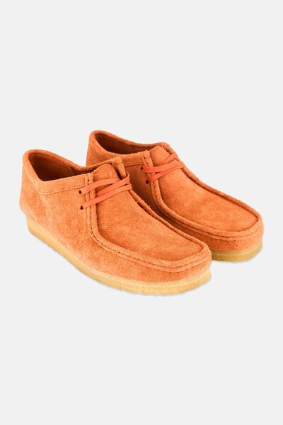CLARKS Men Wallabee Lace Up Casual Shoes, Orange