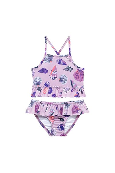 SAND MOTHER Girls' Ruffle Bikini Set with Uv Protection
