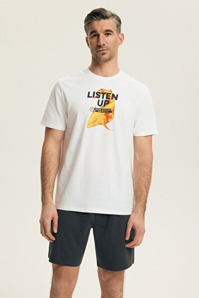 Henderson Set de pijamale de vară pentru bărbați, 100% bumbac, tricou și pant...