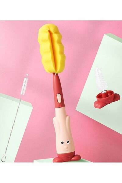 Fun Moment 4 In 1 Bottle Cleaning Brush, Multicolour