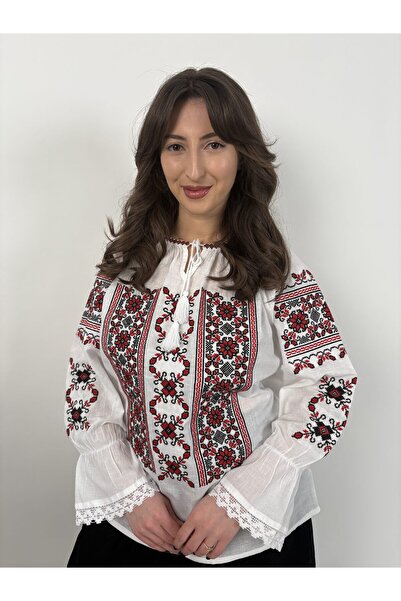 OEM Traditional Women's Blouse TM2243 Geometric Patterns