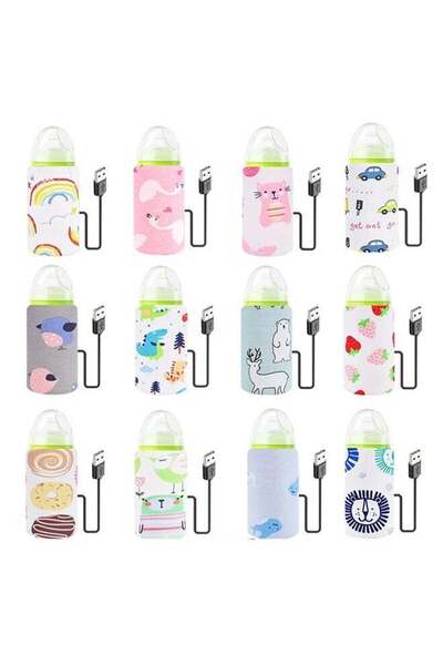 Fun Moment Milk Bottle Warmer Cover With Various Designs - Assorted